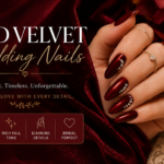 velvet wedding nails