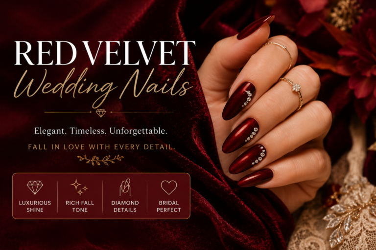 velvet wedding nails