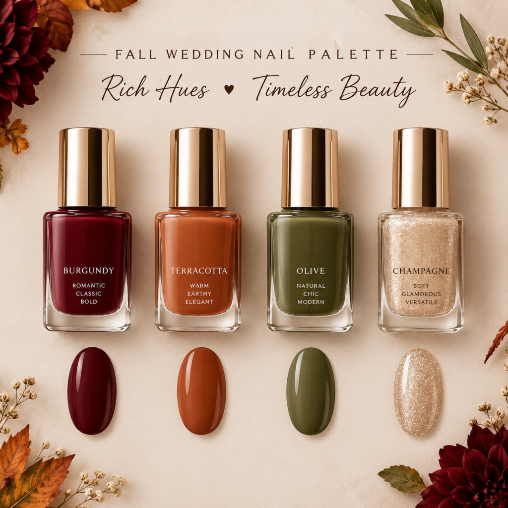 Autumn Wedding Nail Palette