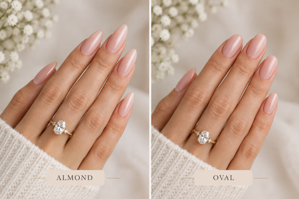 Almond vs Oval Nail Shapes