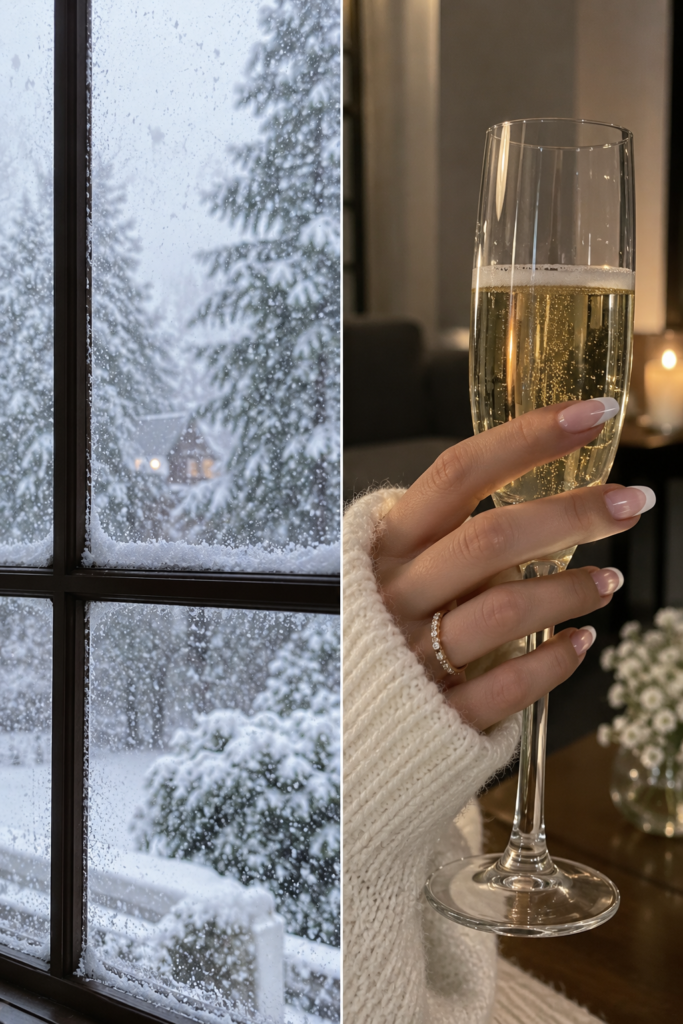 Winter Window and Champagne Glow