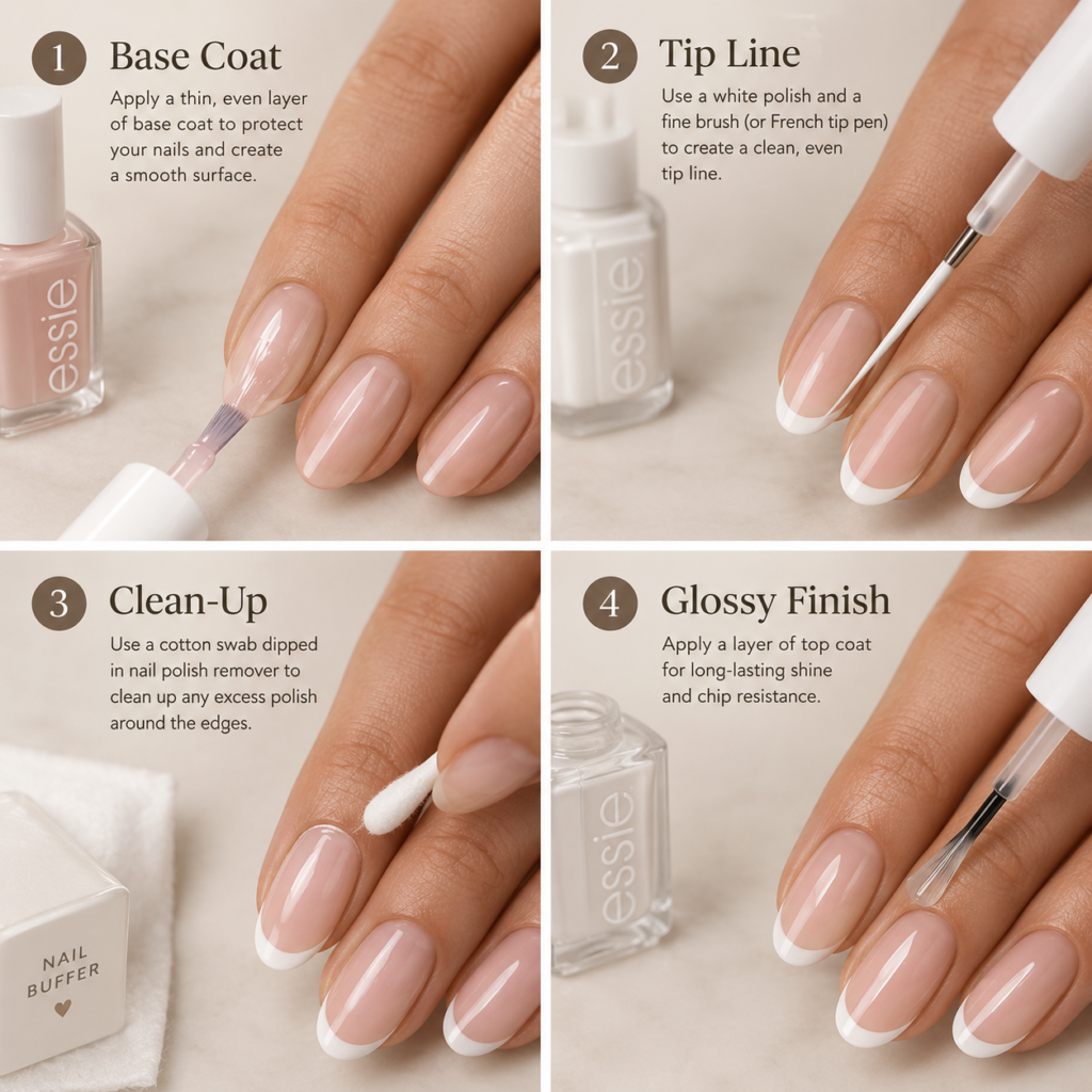 Four-Step Bridal French Manicure
