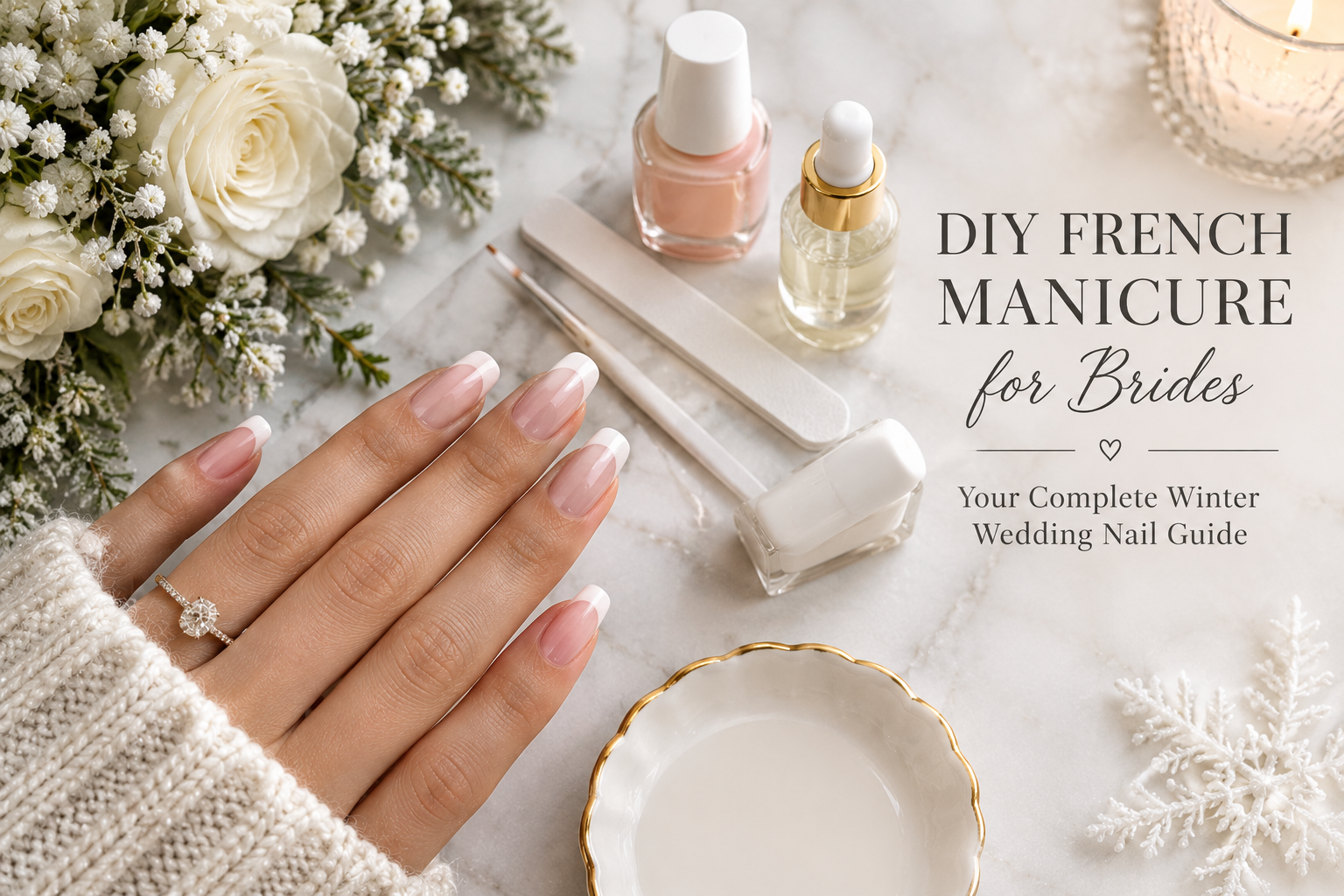 DIY French Manicure for Brides: Your Complete Winter Wedding Nail Guide