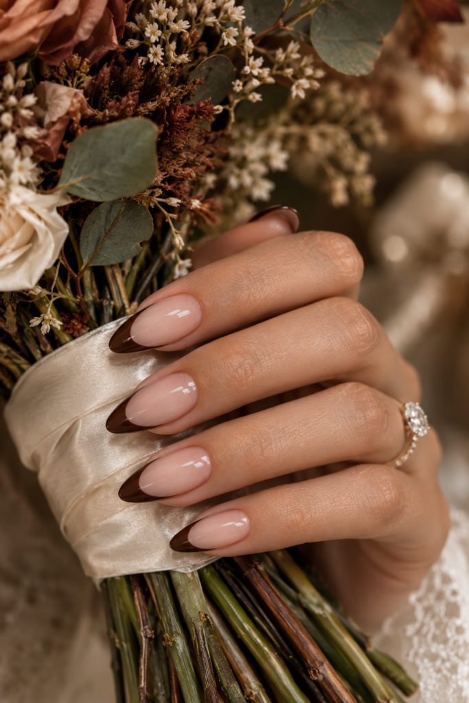 Brown French Tips