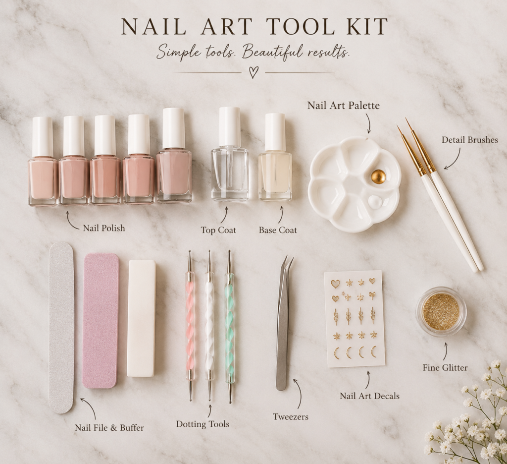  DIY Line Art Nails