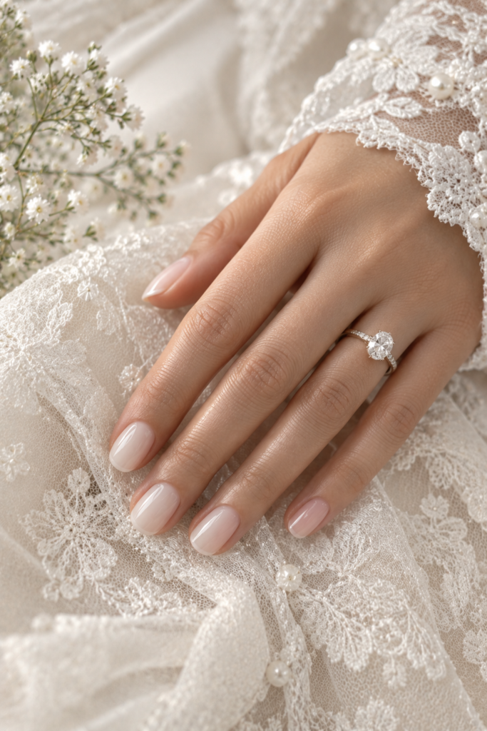 Milky White Nails