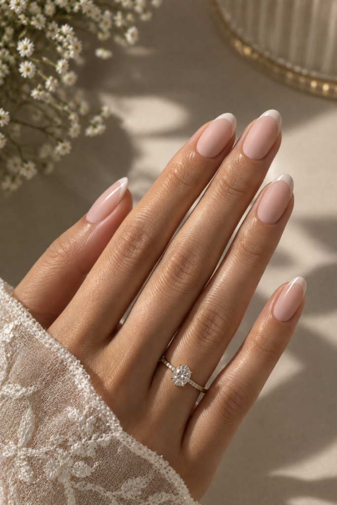 Matte Nude with Glossy Tips