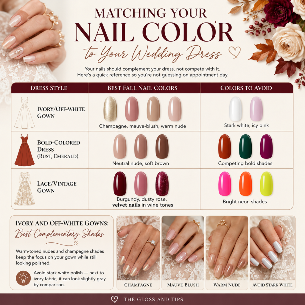 Matching Your Nail Color to Your Wedding Dress