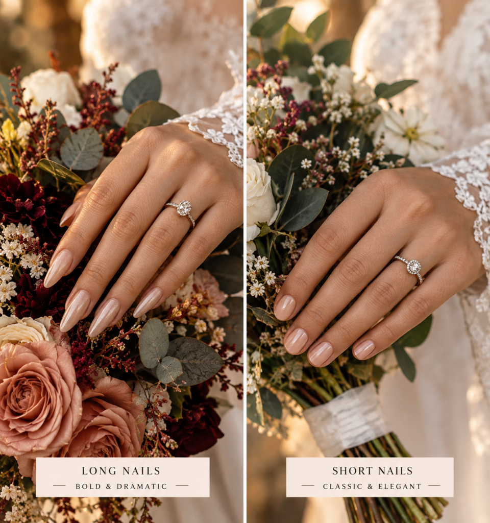 Long vs Short Bridal Nails