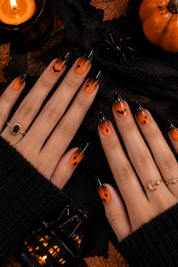 Halloween Ombre Nail