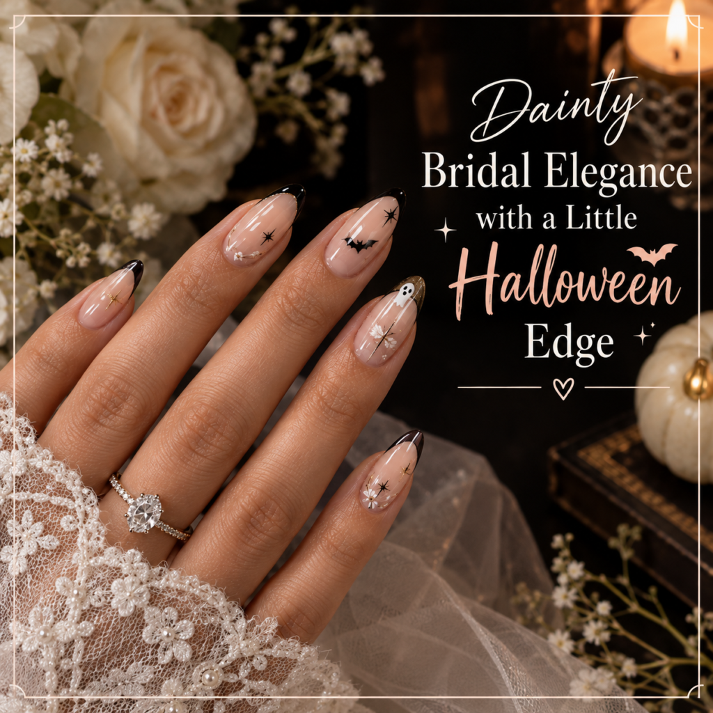 Bridal Halloween Nail Elegance
