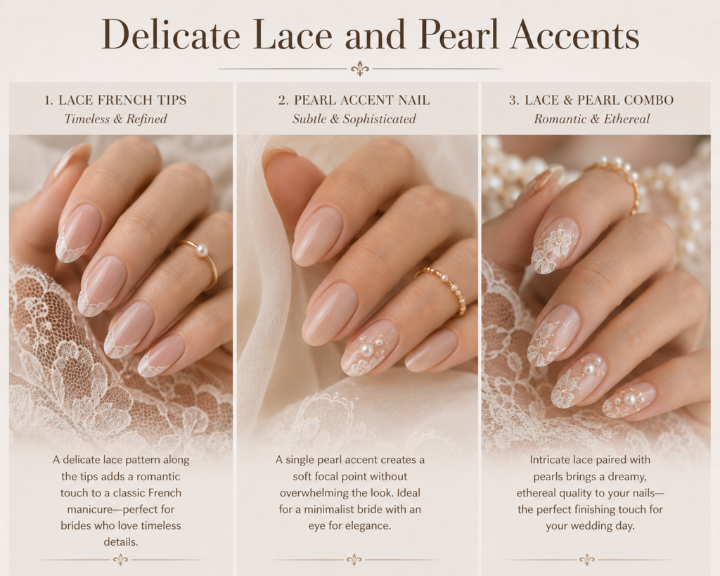 Delicate Lace and Pearl Accents