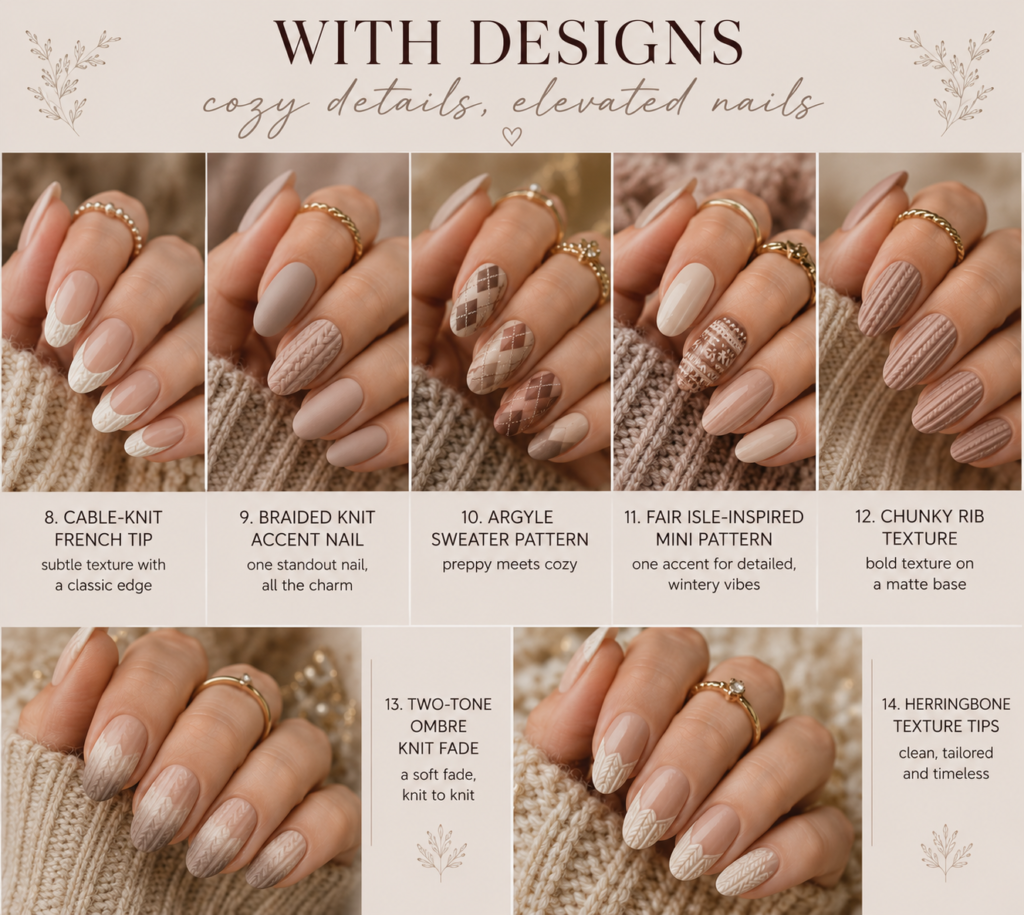 Sweater Nail Designs 
