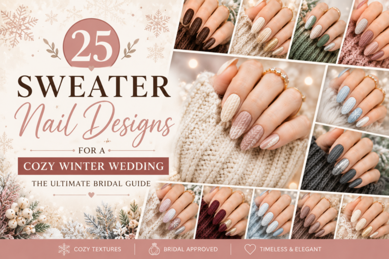 25 Sweater Nail Designs for a Cozy Winter Wedding: The Ultimate Bridal Guide