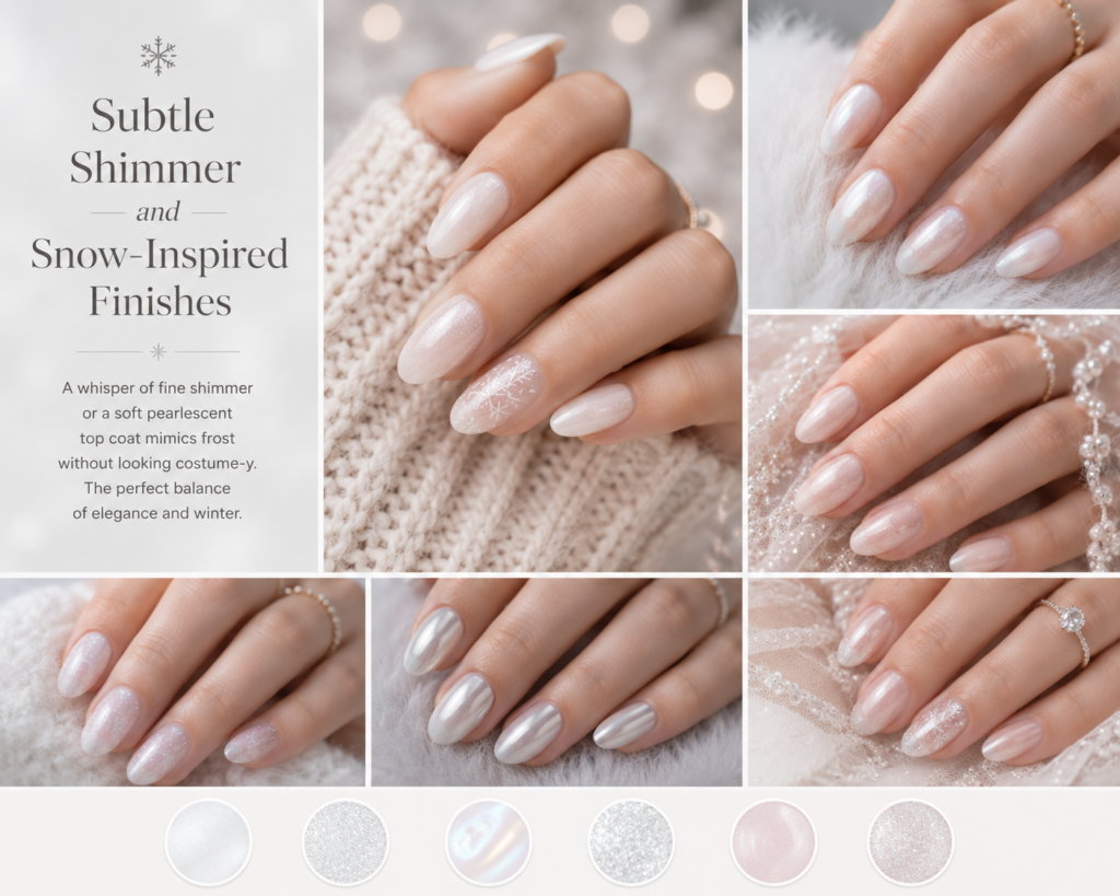 Subtle Shimmer and Snow-Inspired Finishes