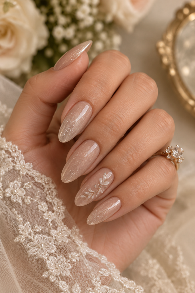 Dusty Champagne nails