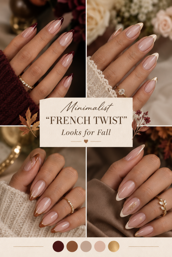 Minimalist French Twist Fall Nails