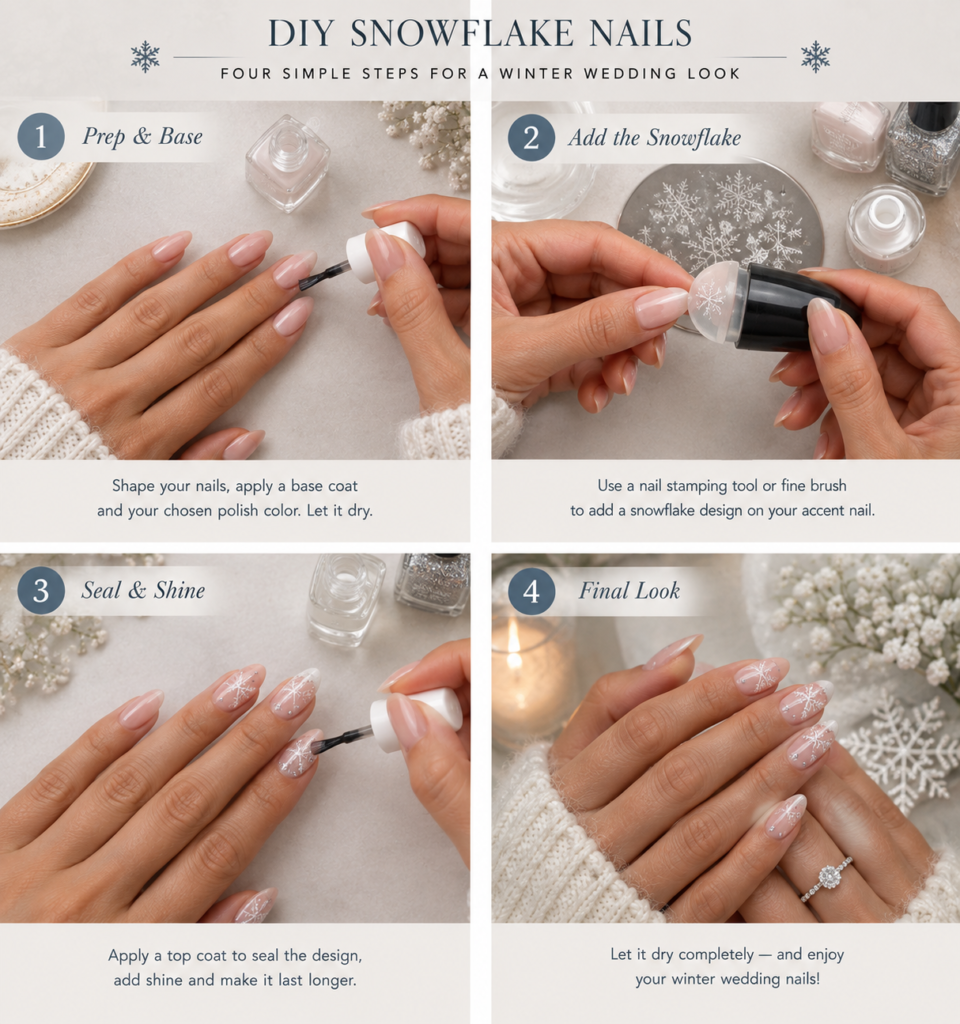 DIY Snowflake Nails Tutorial