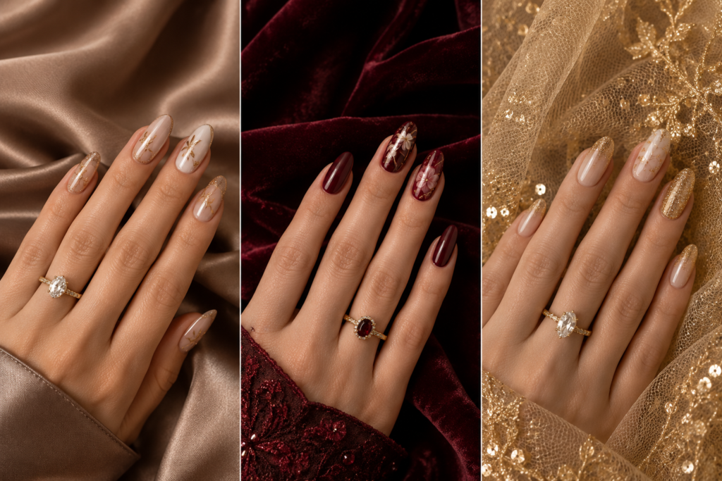 Luxurious Nail Art Triptych